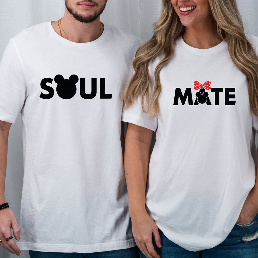 Soulmate Bowtie Matching T-Shirts For Couples product image 2