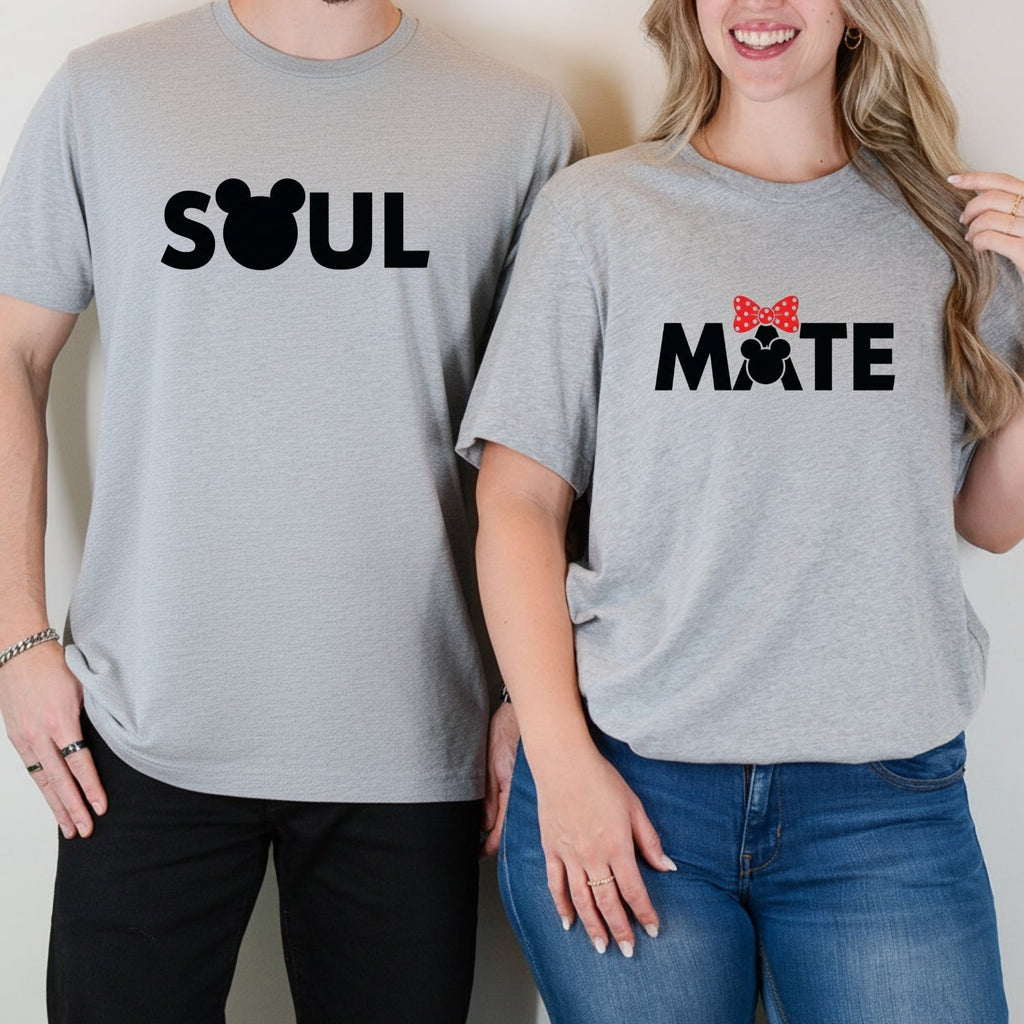 Soulmate Bowtie Matching T-Shirts For Couples product image 4