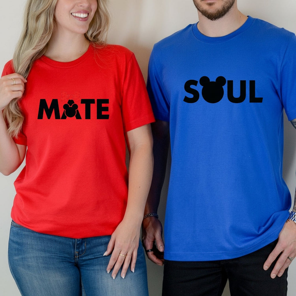 Soulmate Bowtie Matching T-Shirts For Couples product image 5