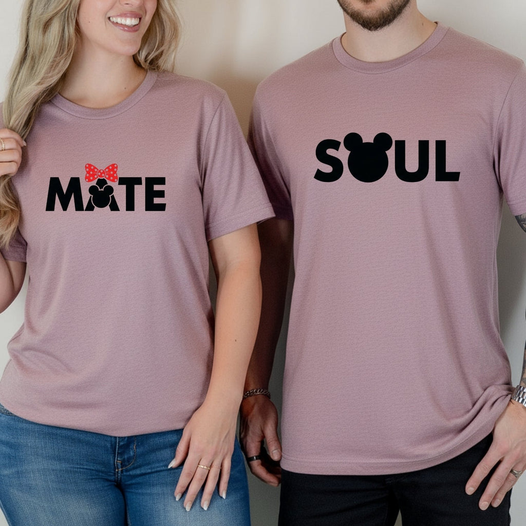 Soulmate Bowtie Matching T-Shirts For Couples product image 6