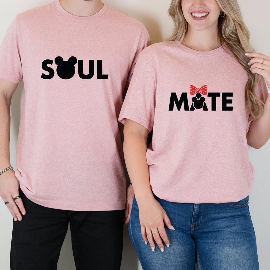 Soulmate Bowtie Matching T-Shirts For Couples product image 8