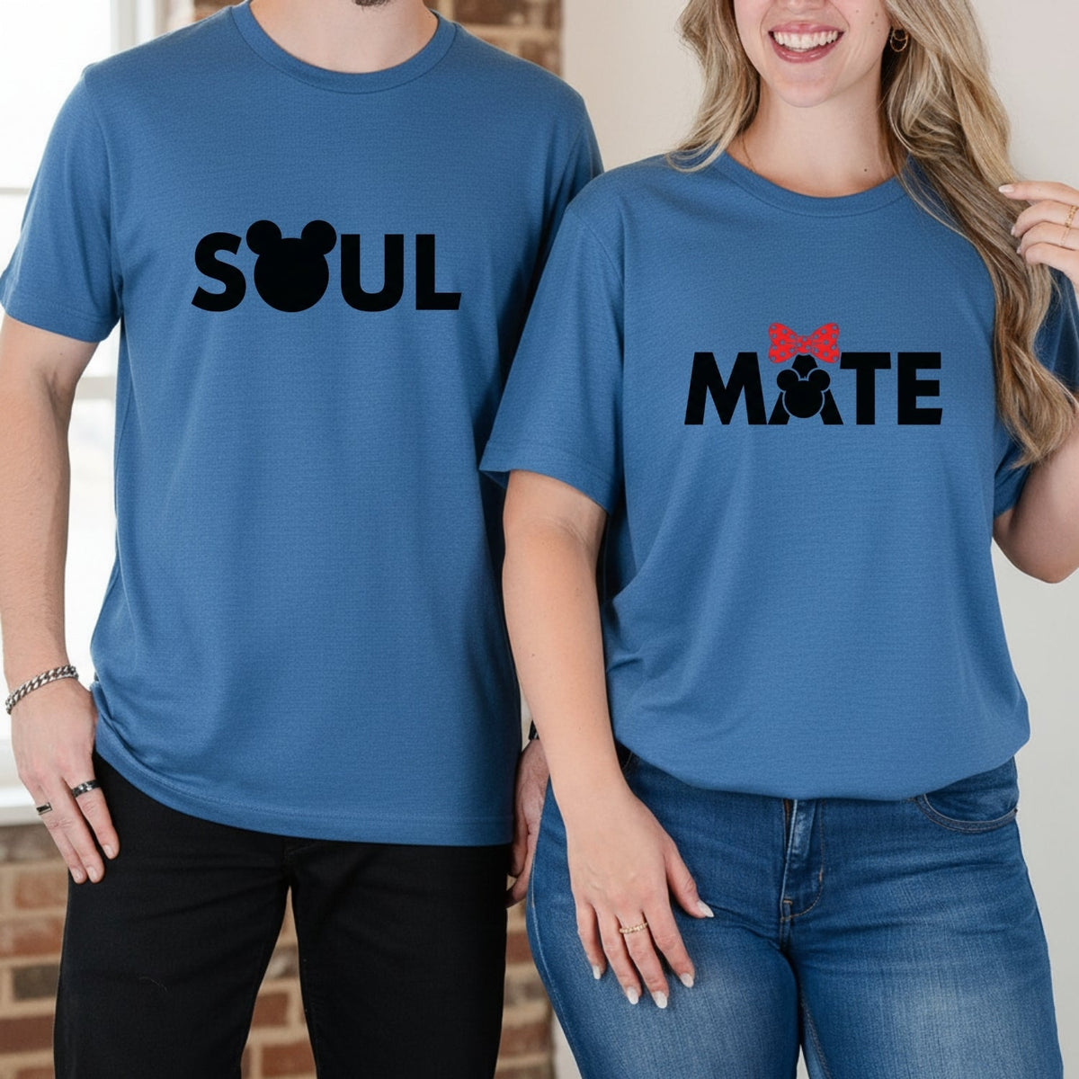 Soulmate Bowtie Matching T-Shirts For Couples product image 9