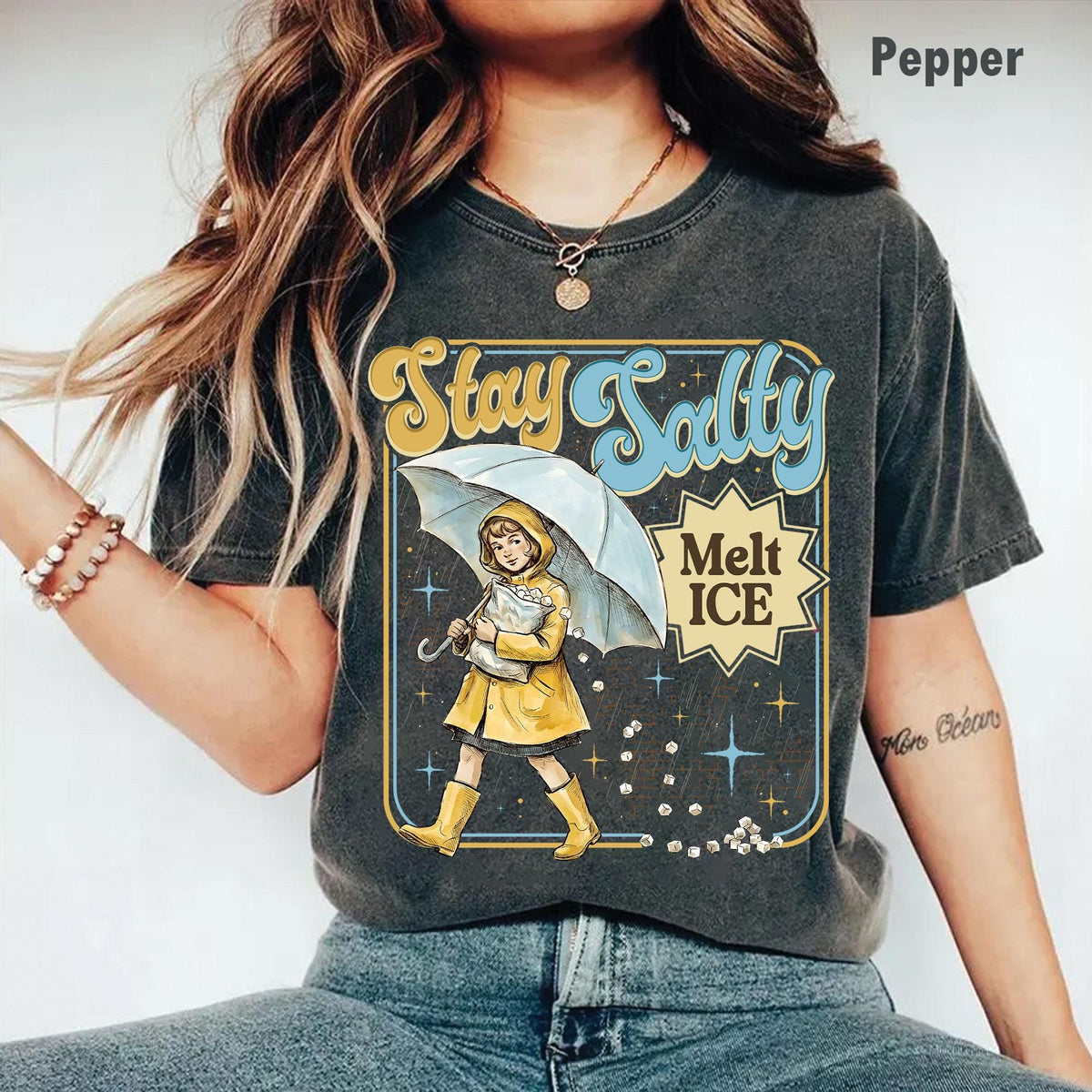 Stay Salty Anti-ICE Graphic Sweatshirt – Pro Immigration product image 3