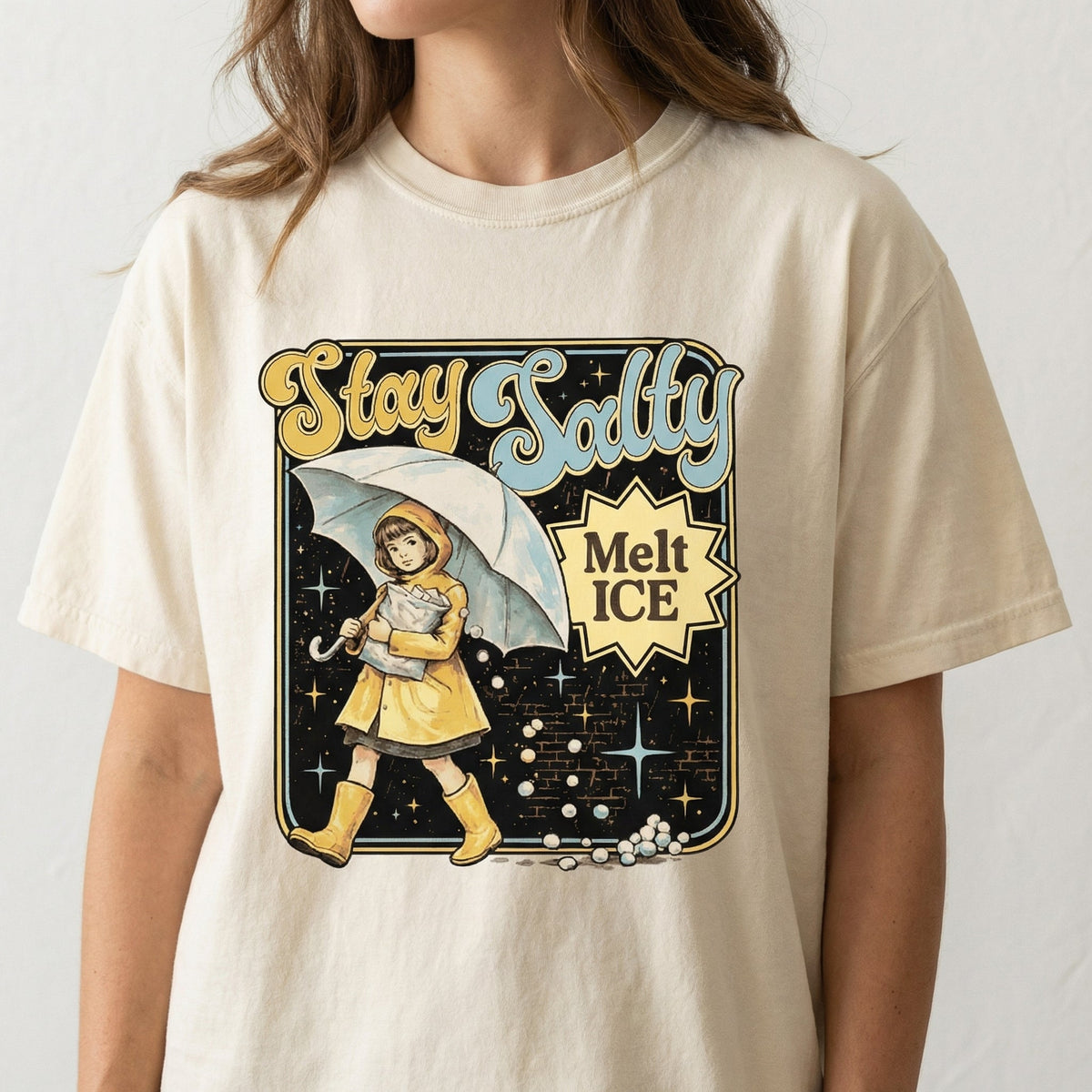 Stay Salty Anti ICE Crewneck Shirt – Pro Immigrant Human product image 1