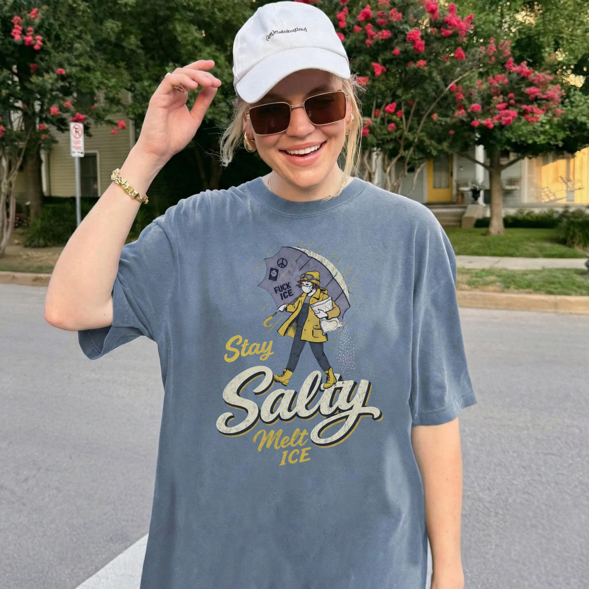 Stay Salty Immigration Rights Graphic T-Shirt – Subtle product image 7