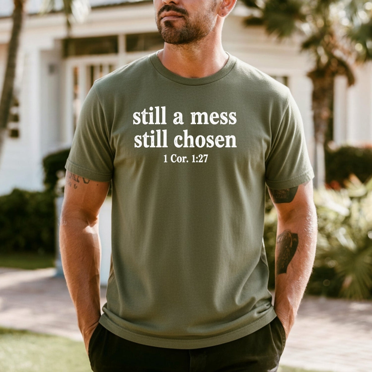 Still A Mess Chosen T-Shirt - Minimal Christian Faith product image 2
