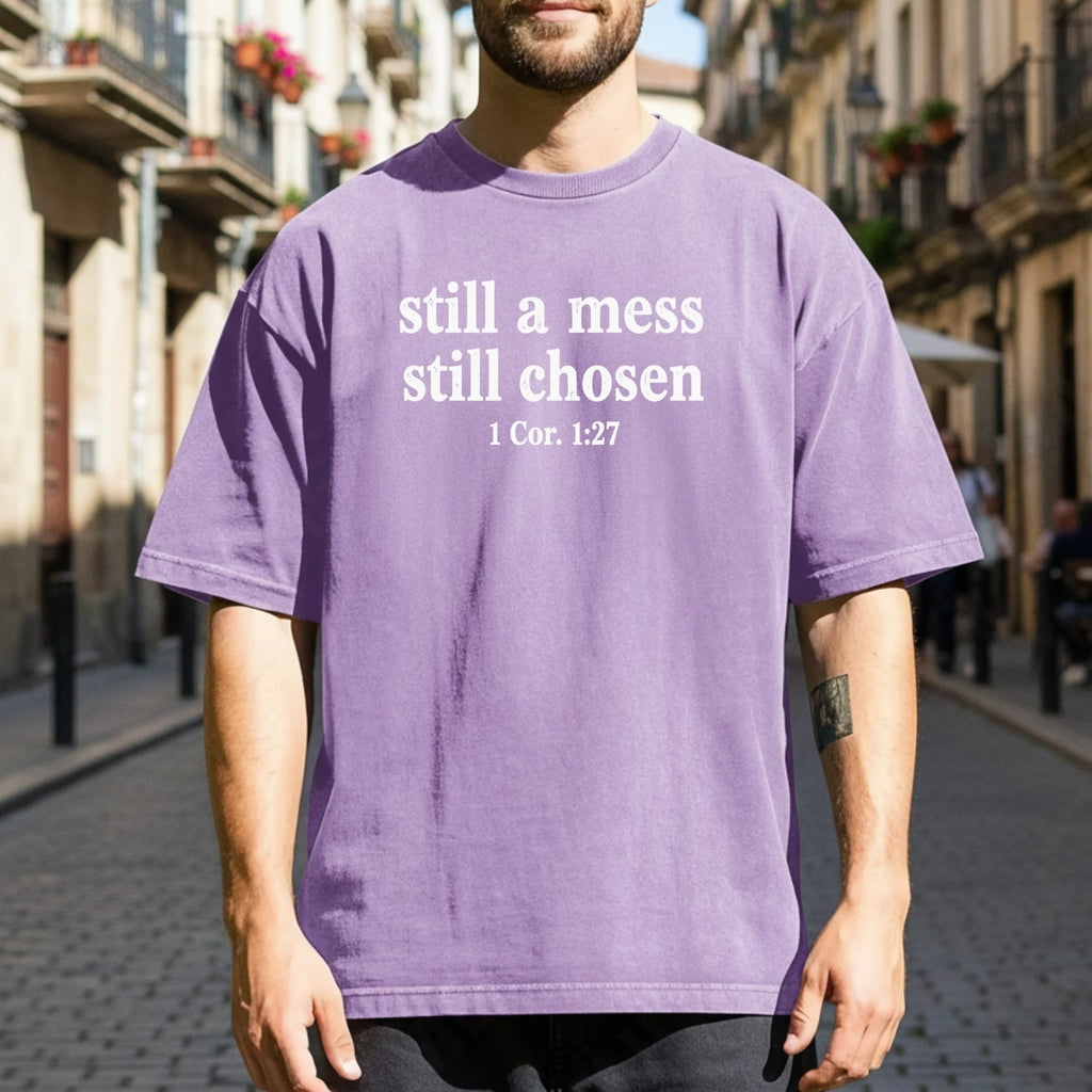 Still A Mess Chosen T-Shirt - Minimal Christian Faith product image 4
