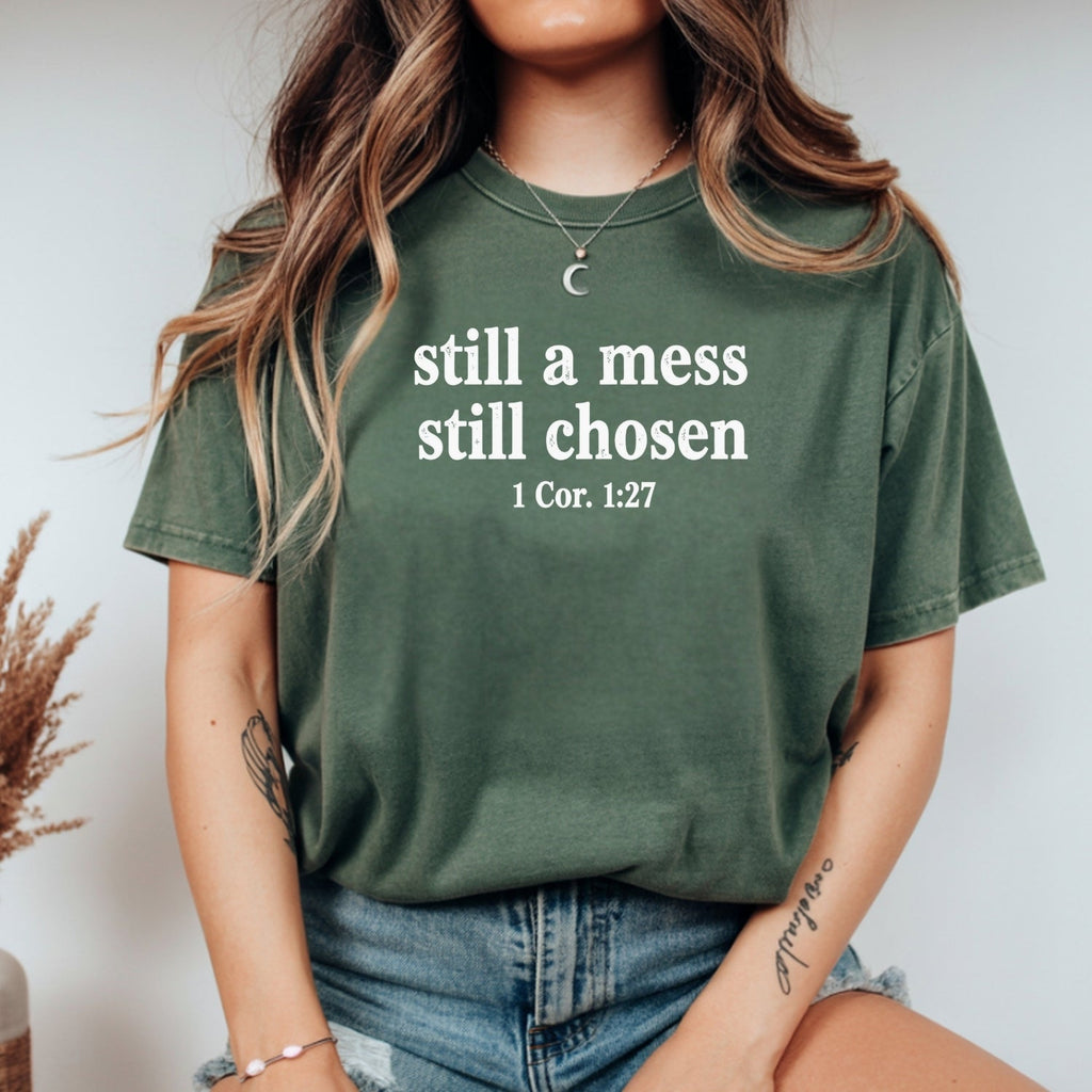 Still A Mess Chosen T-Shirt - Minimal Christian Faith product image 7