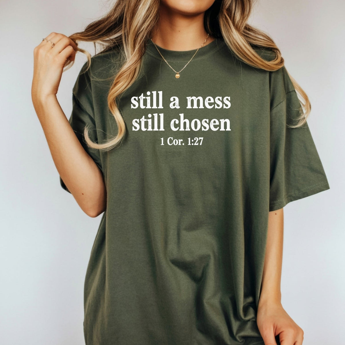 Still A Mess Chosen T-Shirt - Minimal Christian Faith product image 9