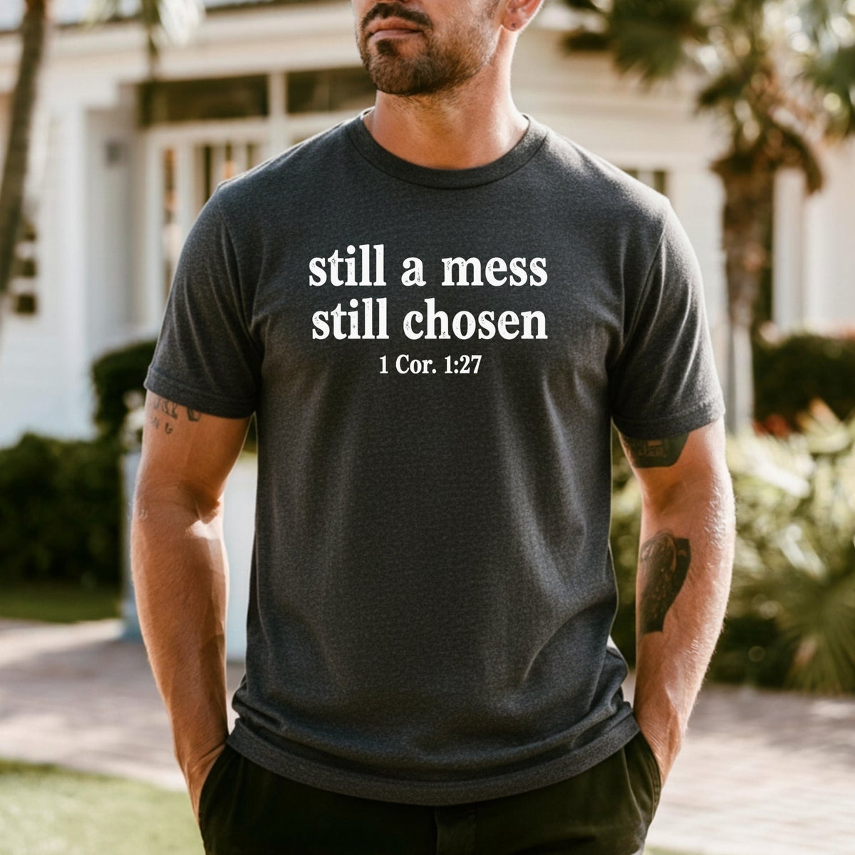 Still A Mess Chosen T-Shirt - Minimal Christian Faith product image 12