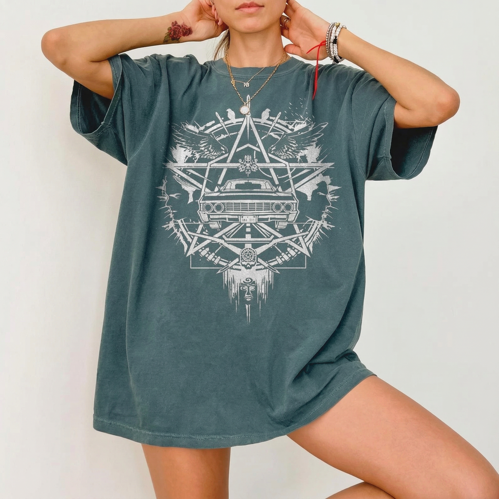 Supernatural Logo Shirt – Vintage Style TV Series Graphic product image 5