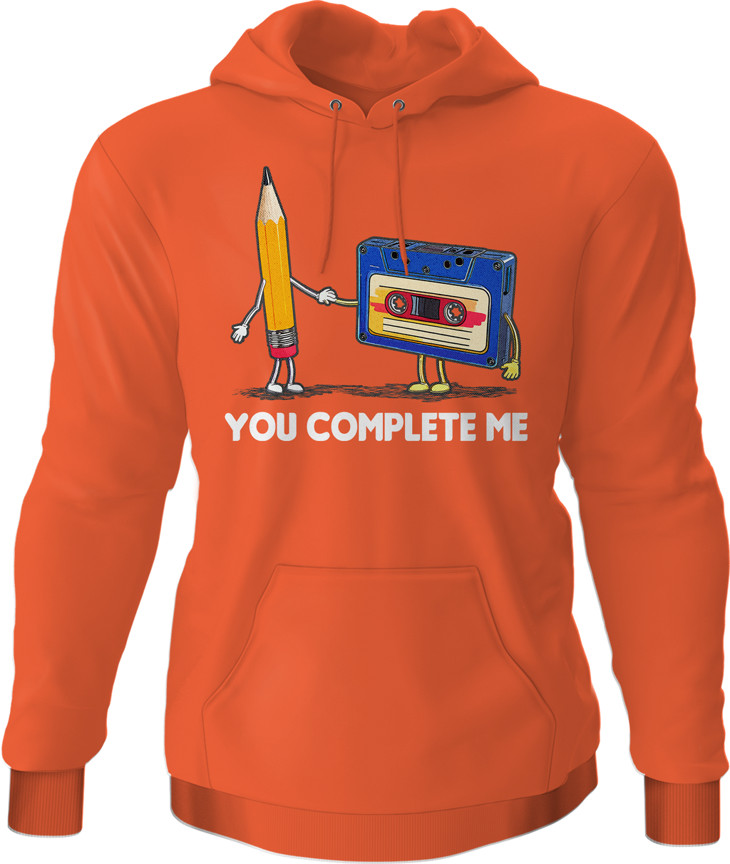 You Complete Me Pencil & Cassette Hoodie product image 9