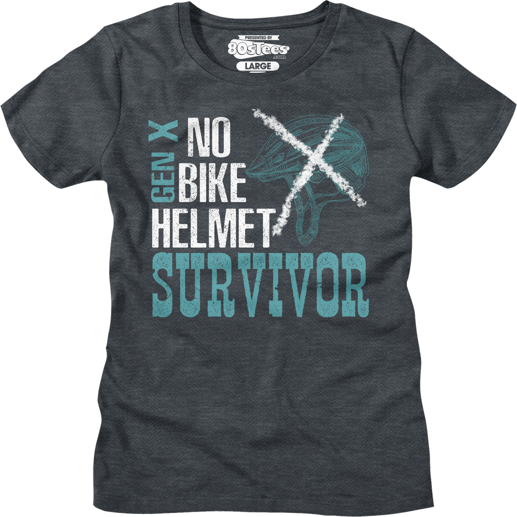 Womens No Bike Helmet Survivor Shirt product image 7