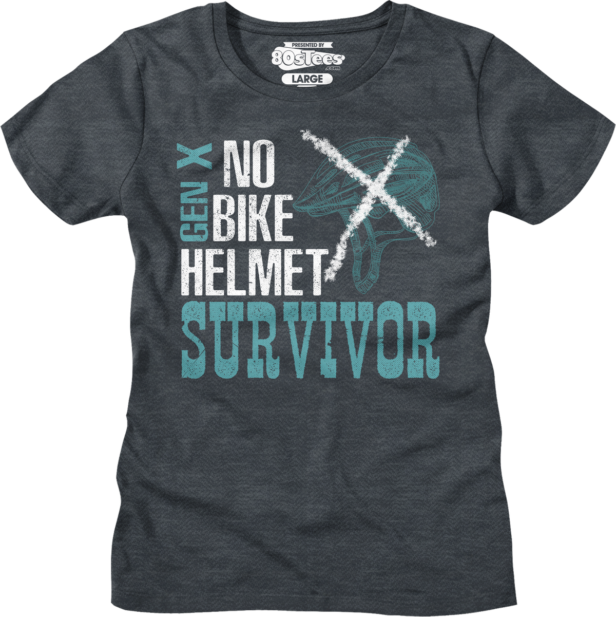 Womens No Bike Helmet Survivor Shirt product image 7
