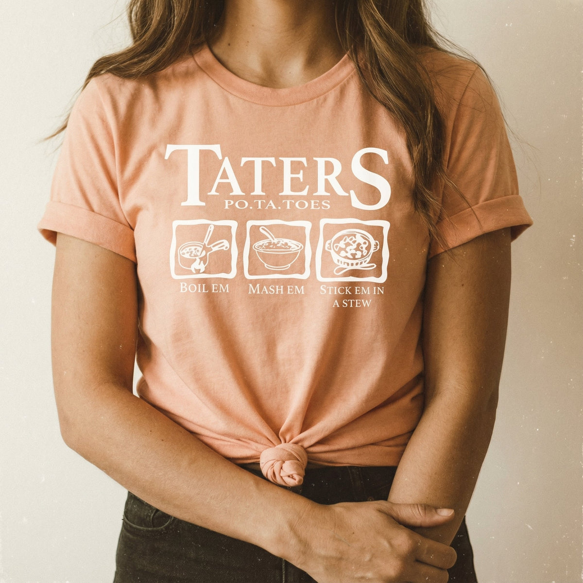 Taters Funny Graphic T-Shirt - Potato Quote Novelty Tee product image 5
