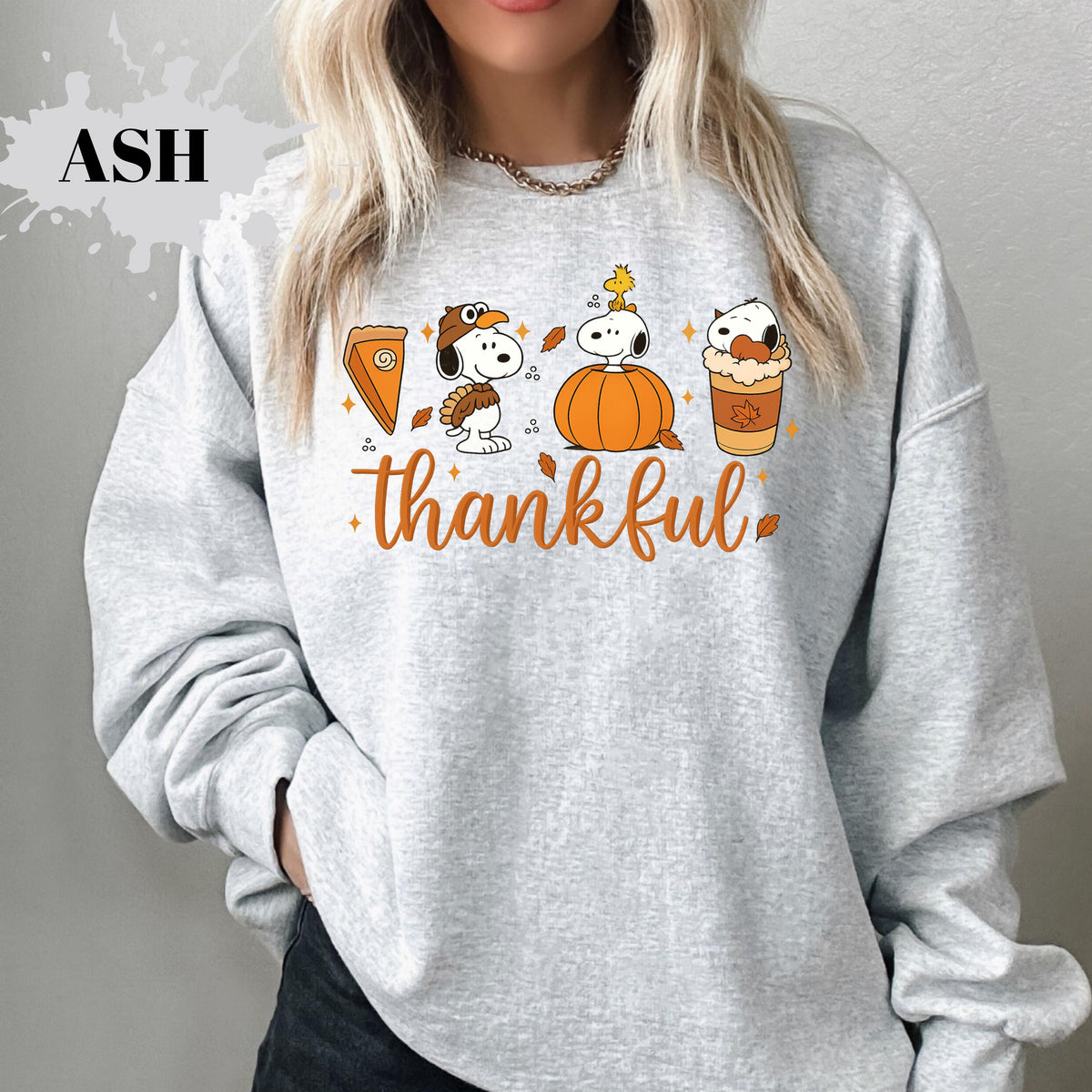 Autumn Peanuts Thankful Shirt – Cute Cartoon Dog & Bird product image 4