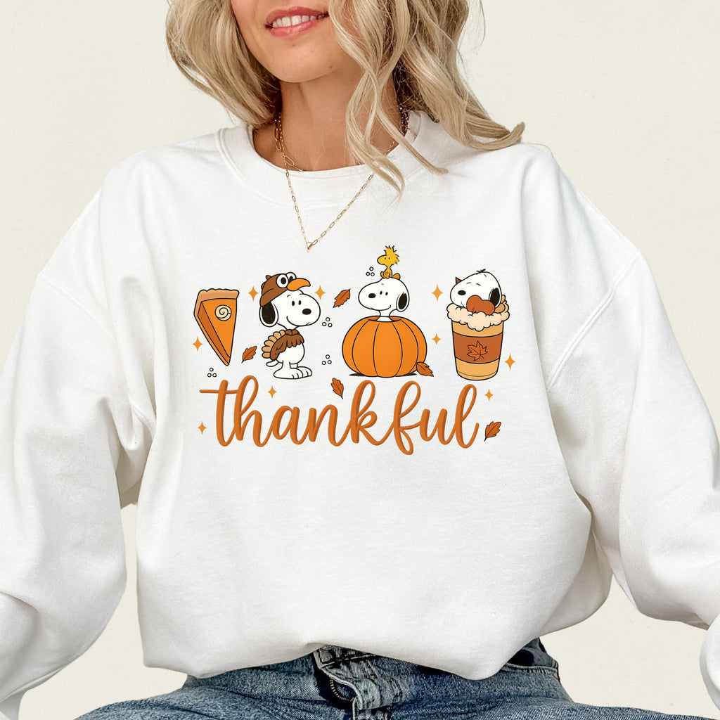 Autumn Peanuts Thankful Shirt – Cute Cartoon Dog & Bird product image 5