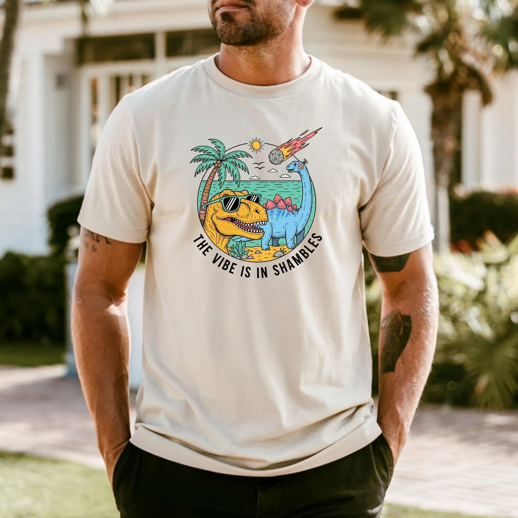The Vibes Are In Shambles T-Shirt - Funny Sarcastic Meme product image 3