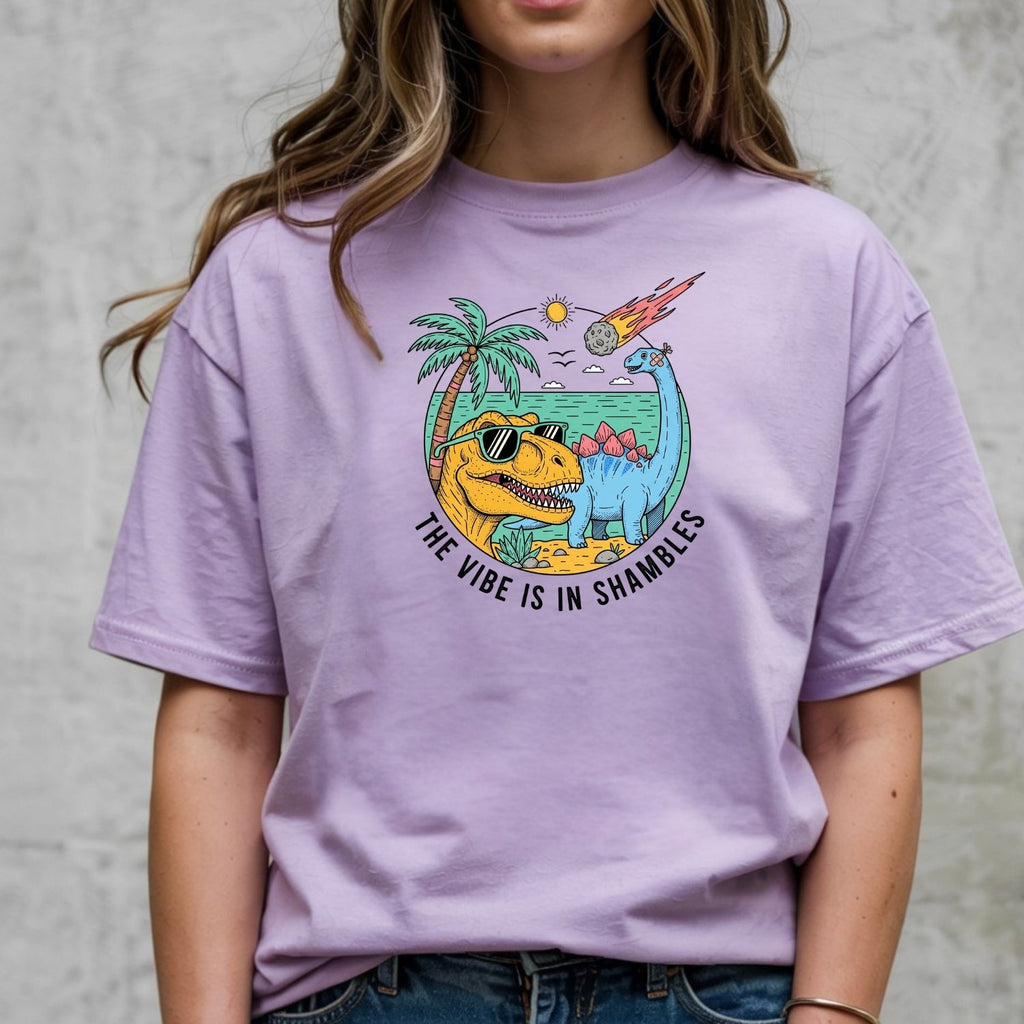 The Vibes Are In Shambles T-Shirt - Funny Sarcastic Meme product image 8