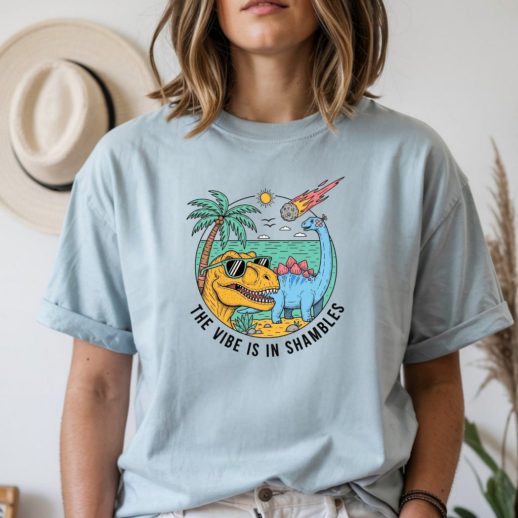 The Vibes Are In Shambles T-Shirt - Funny Sarcastic Meme product image 10
