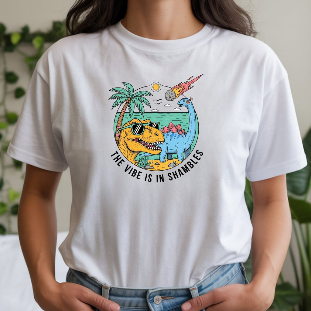 The Vibes Are In Shambles T-Shirt - Funny Sarcastic Meme product image 11