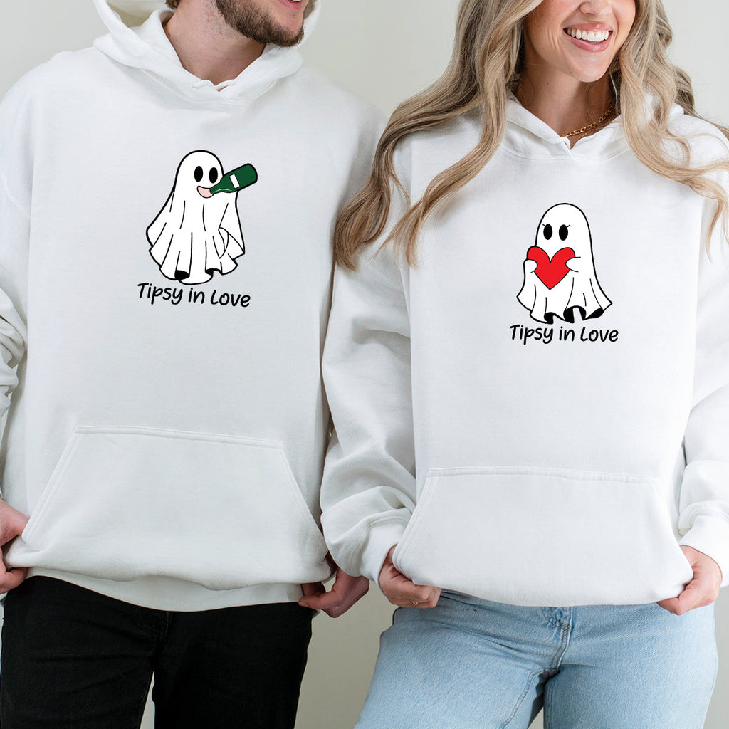 Tipsy Love Ghost Matching Hoodies For Couples product image 1