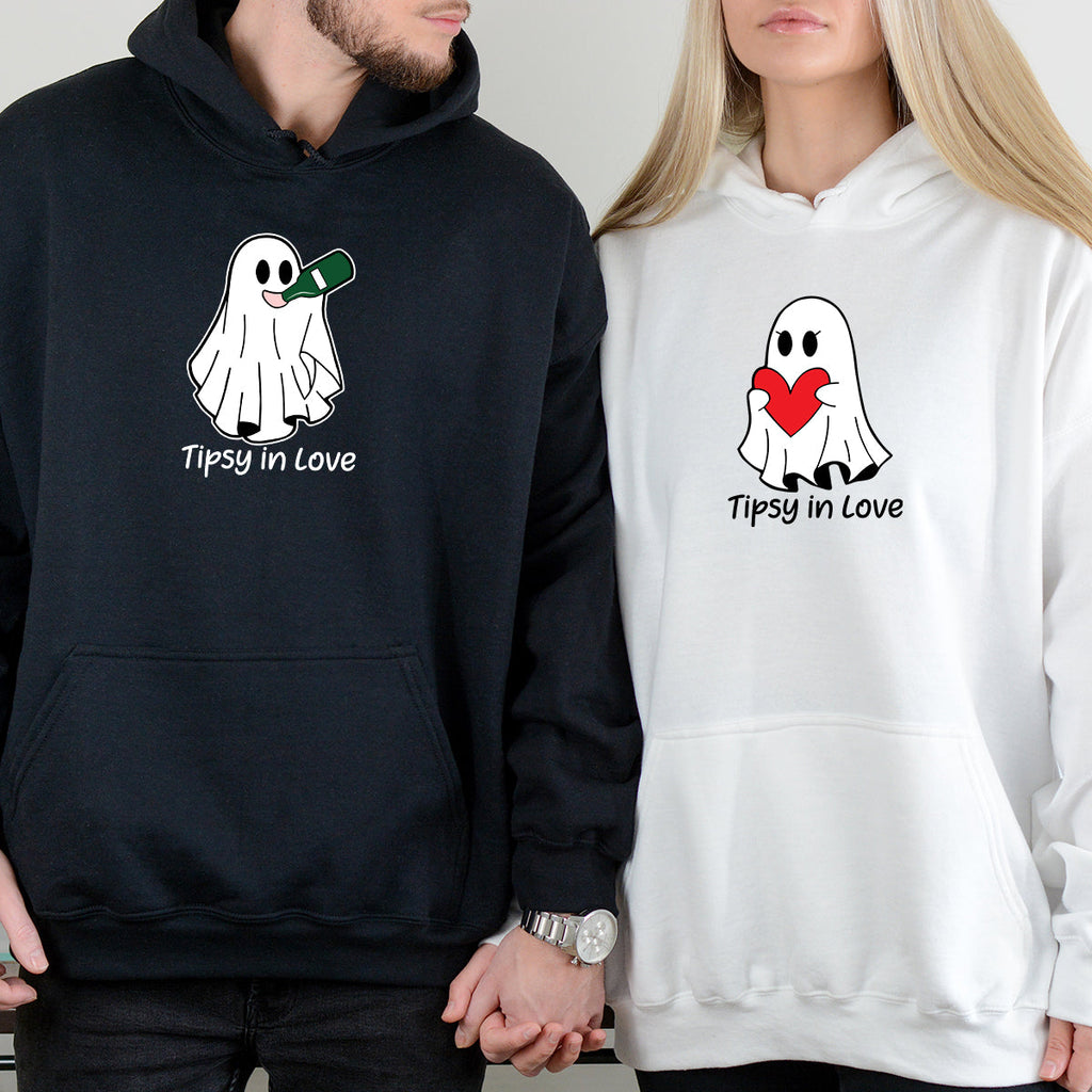 Tipsy Love Ghost Matching Hoodies For Couples product image 2