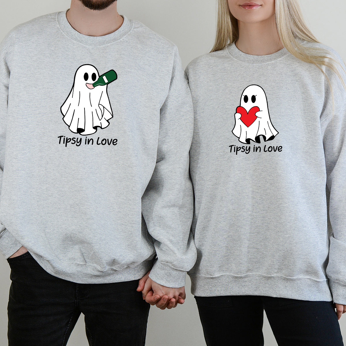 Tipsy Love Ghost Matching Hoodies For Couples product image 5