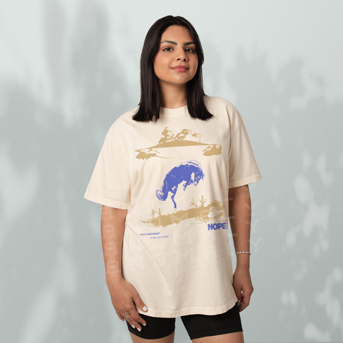 Say Nope Alien T-Shirt – UFO Halftone Horror Movie Graphic product image 5
