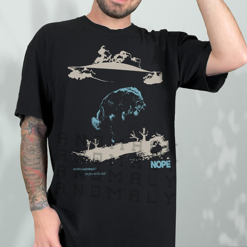 Say Nope Alien T-Shirt – UFO Halftone Horror Movie Graphic product image 7