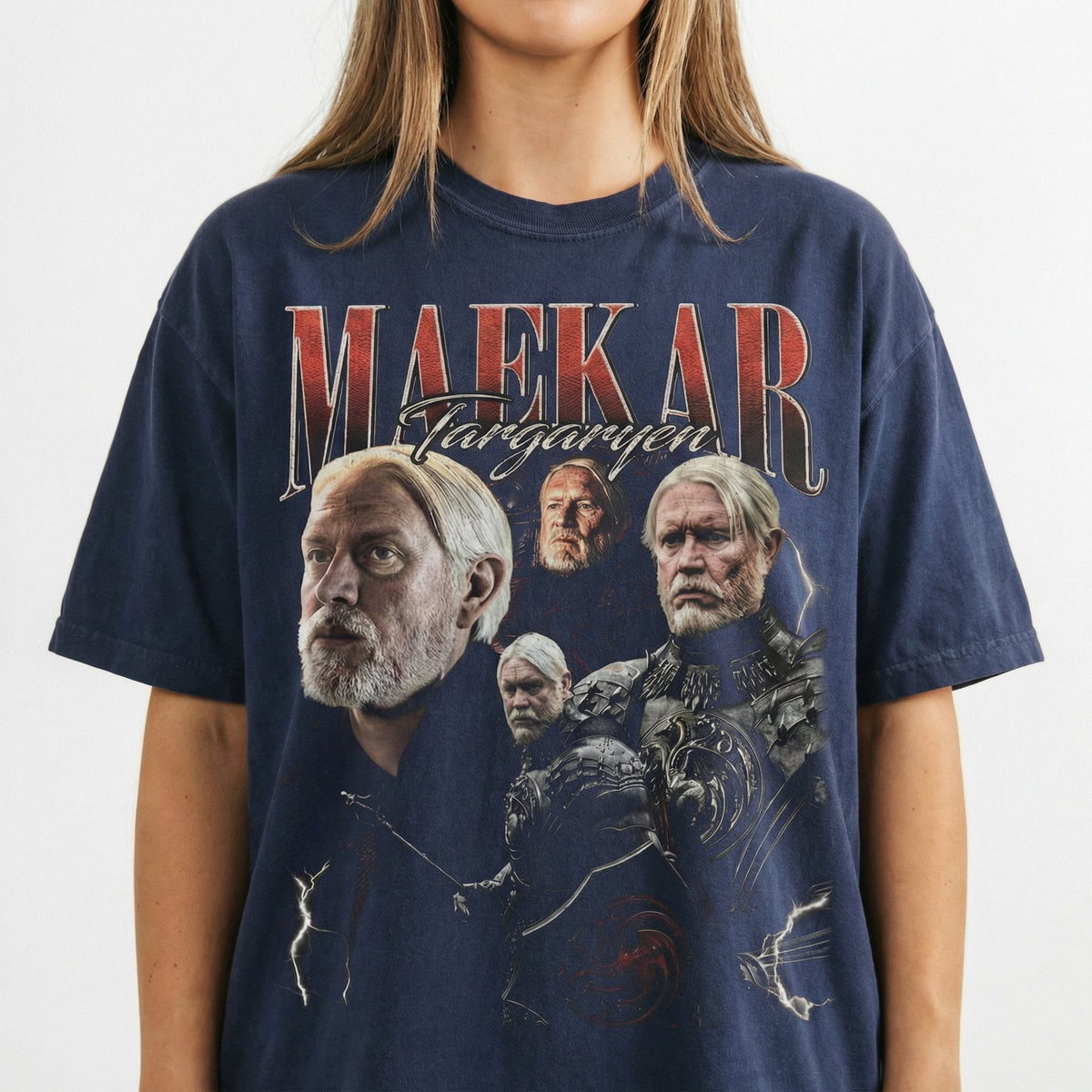 Vintage 90s Targaryen Fantasy Dragon Graphic T-Shirt – product image 2