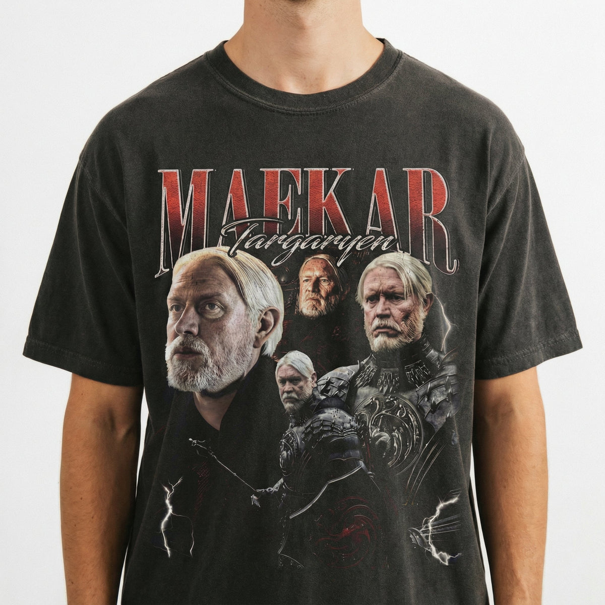 Vintage 90s Targaryen Fantasy Dragon Graphic T-Shirt – product image 5