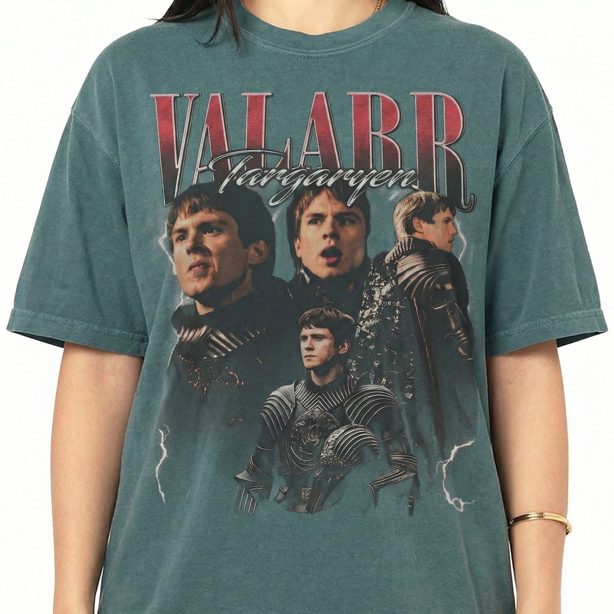 Vintage 90s Valarr Targaryen Dragon Knight Graphic T-Shirt product image 5