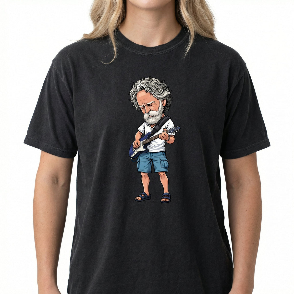 Vintage Bob Jam Band Guitar Illustration T-Shirt – Retro product image 1