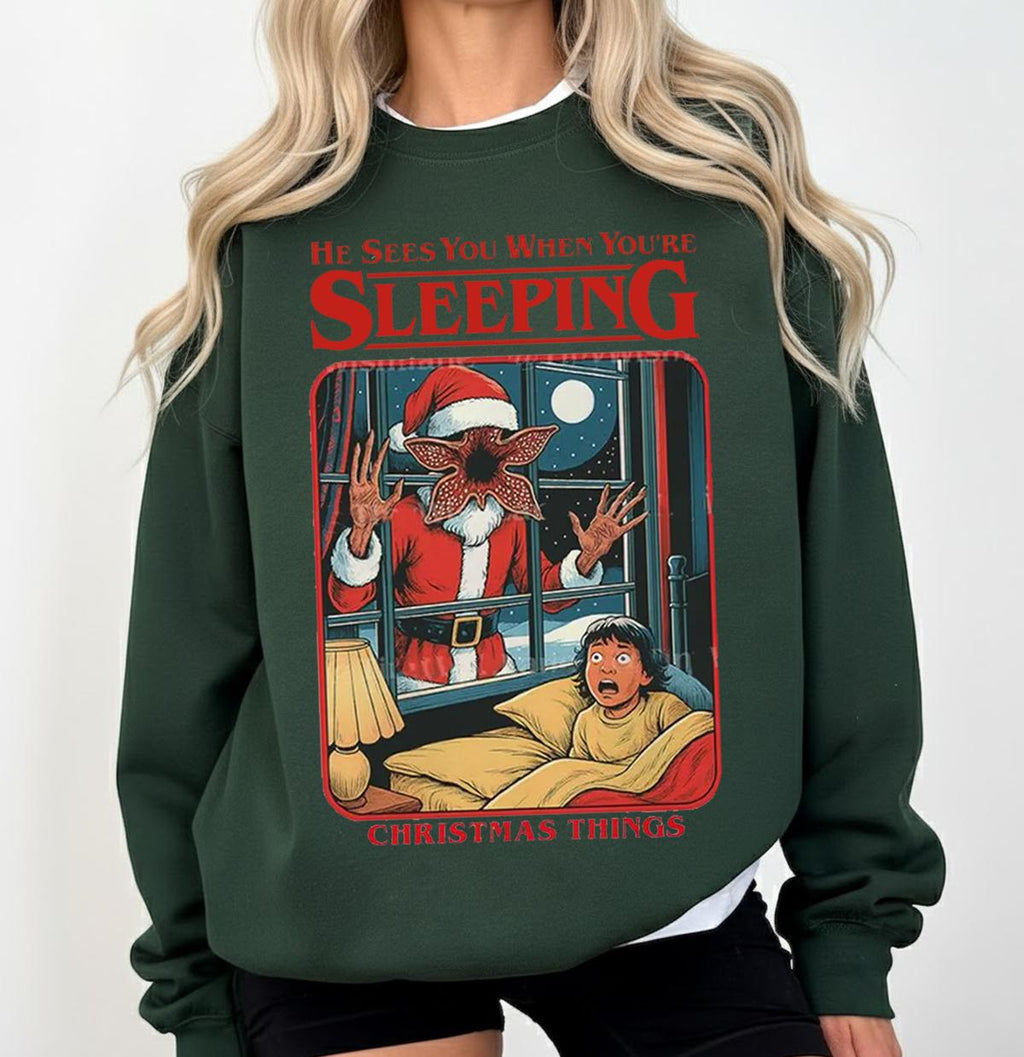 Vintage Creepy Christmas Sweatshirt – Retro Holiday product image 6