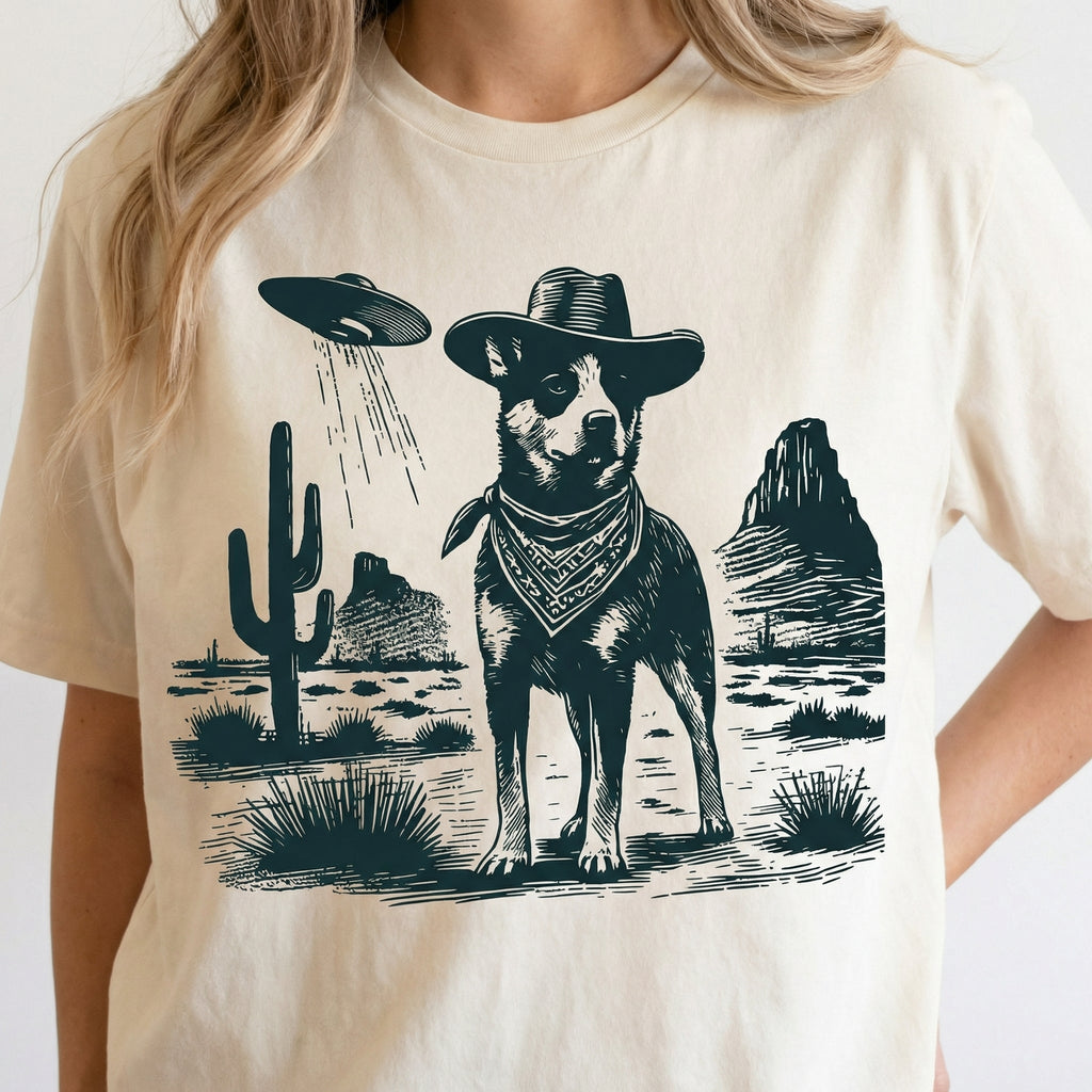 Vintage Heeler UFO T-Shirt - Western Cowboy Australian product image 3