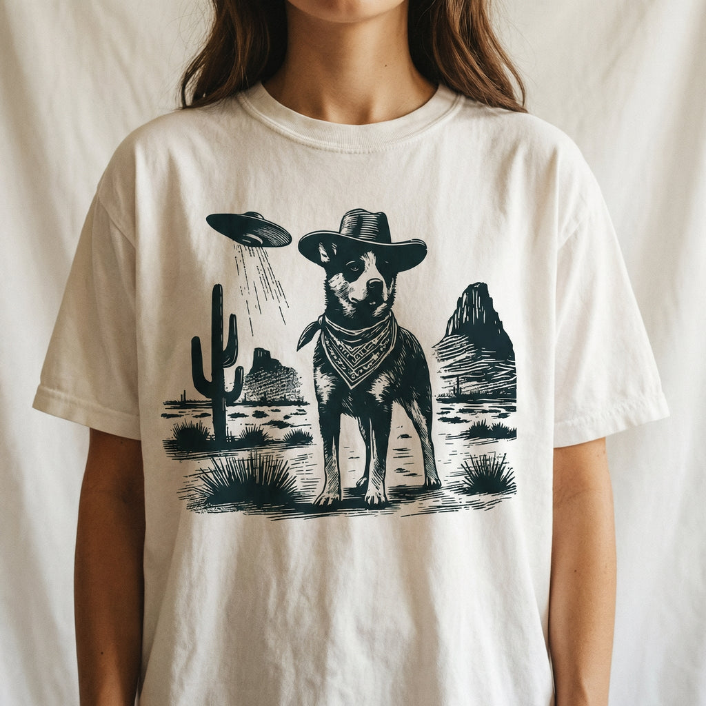 Vintage Heeler UFO T-Shirt - Western Cowboy Australian product image 4
