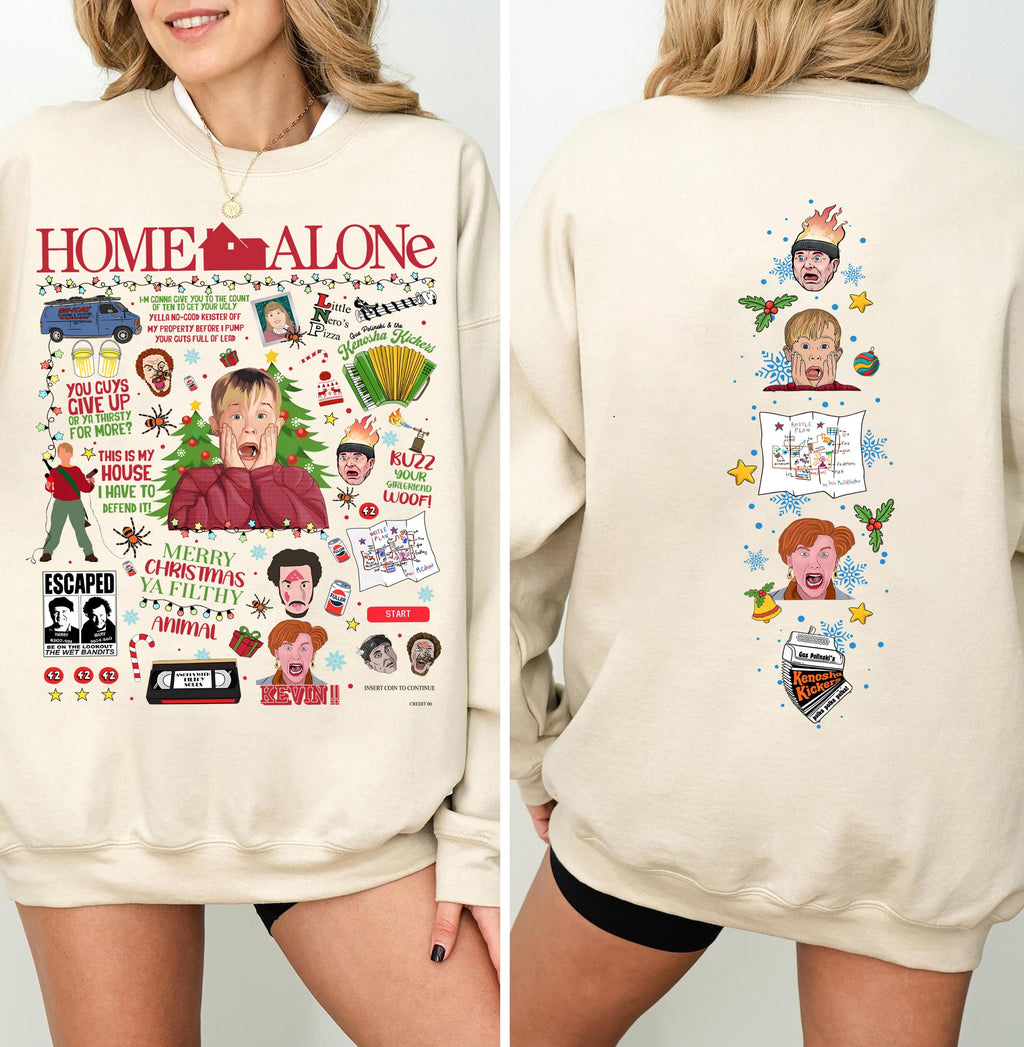 Vintage Home Alone Movie Sweatshirt Retro 90s Christmas product image 1