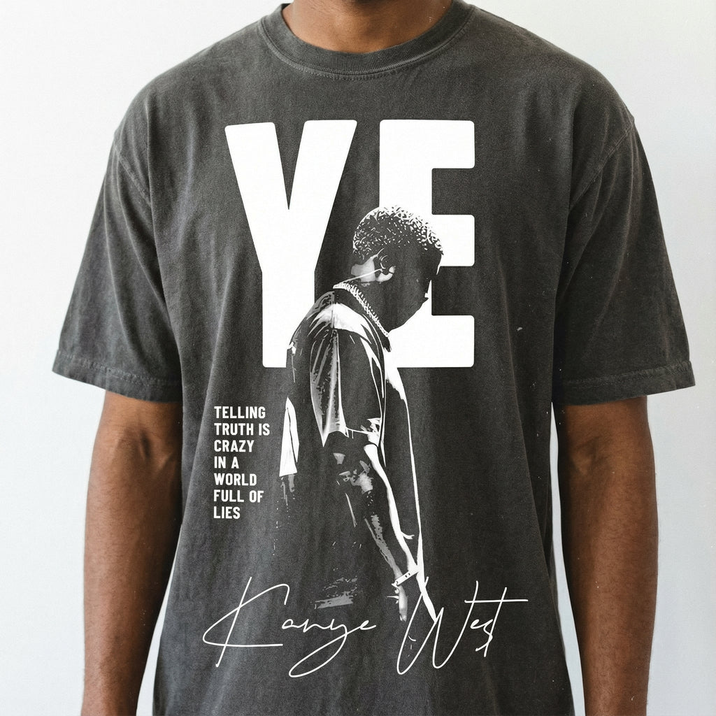 Vintage Kanye 90s Bootleg Rap Graphic T-Shirt – Retro Hip product image 1