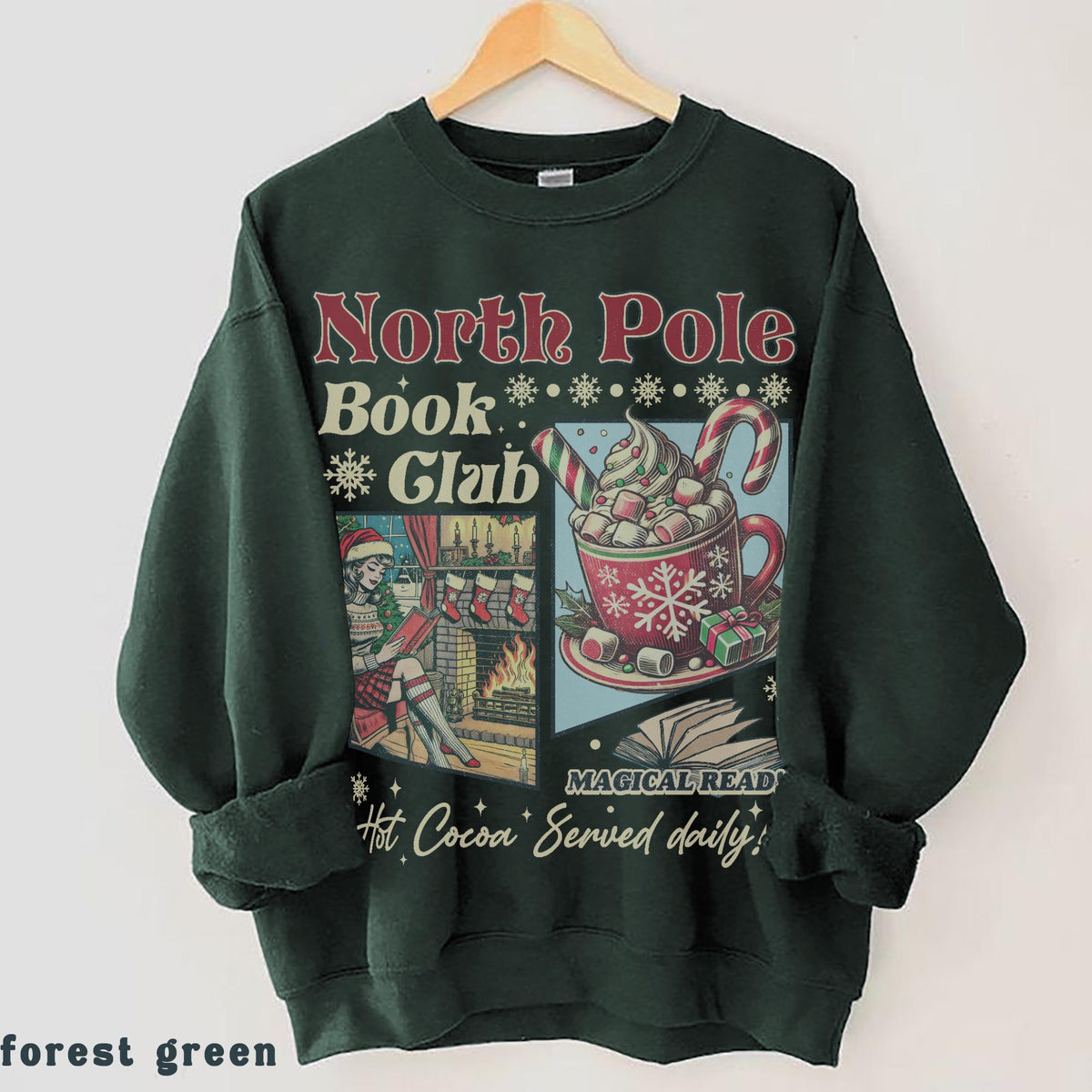 Vintage Look Christmas Sweatshirt 90s North Pole Graphic product image 4