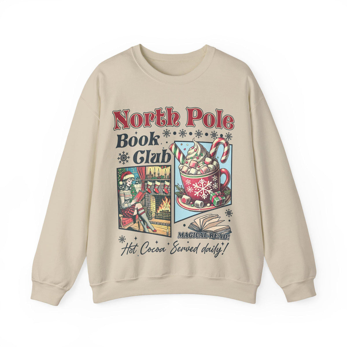 Vintage Look Christmas Sweatshirt 90s North Pole Graphic product image 7