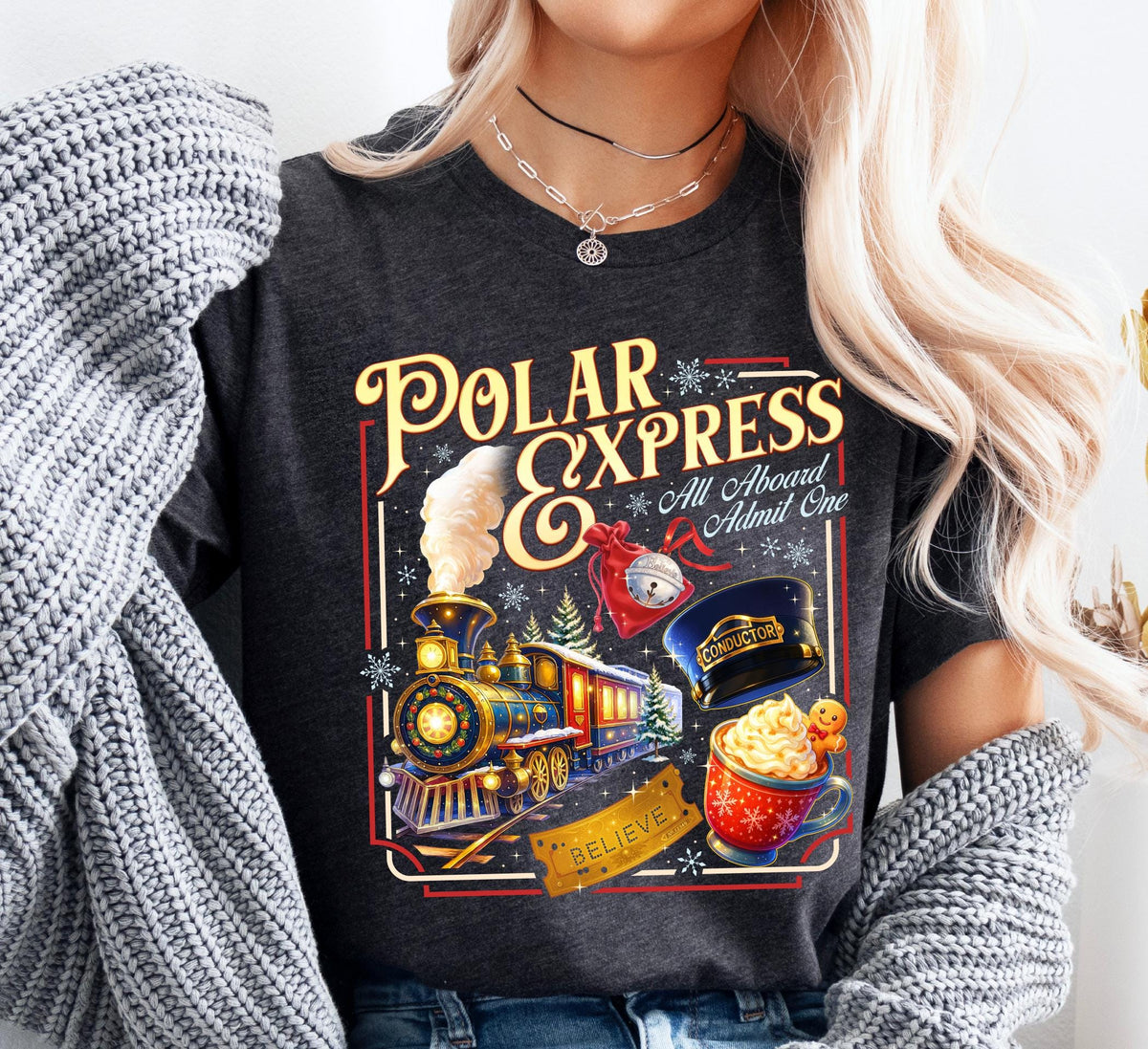 Polar Express Inspired Shirt – Vintage Christmas Train product image 1