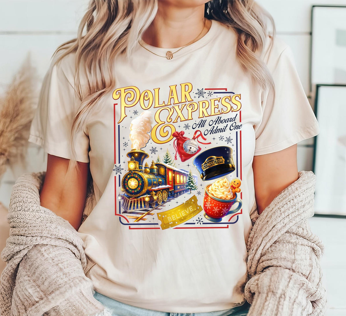 Polar Express Inspired Shirt – Vintage Christmas Train product image 4