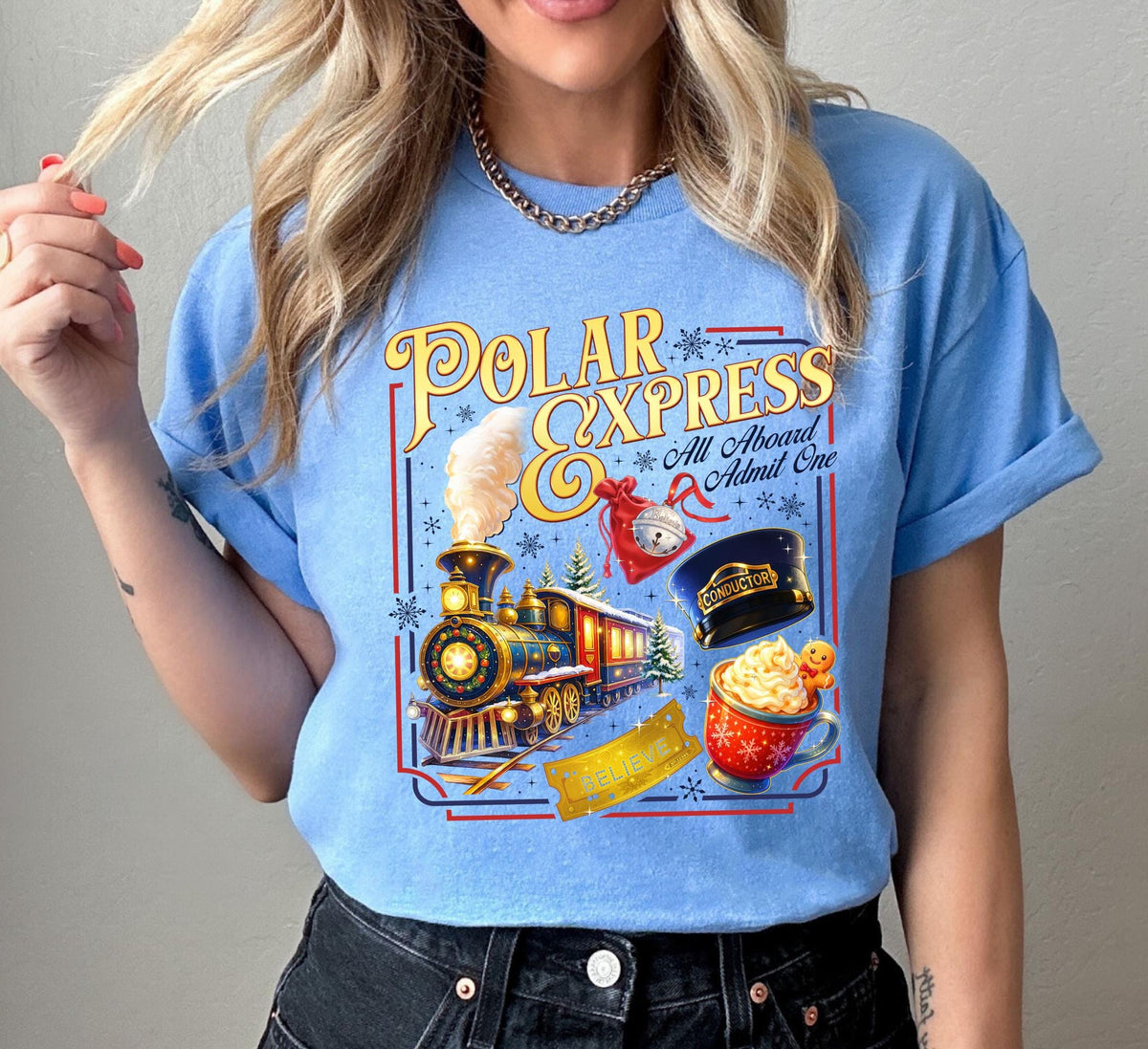 Polar Express Inspired Shirt – Vintage Christmas Train product image 8