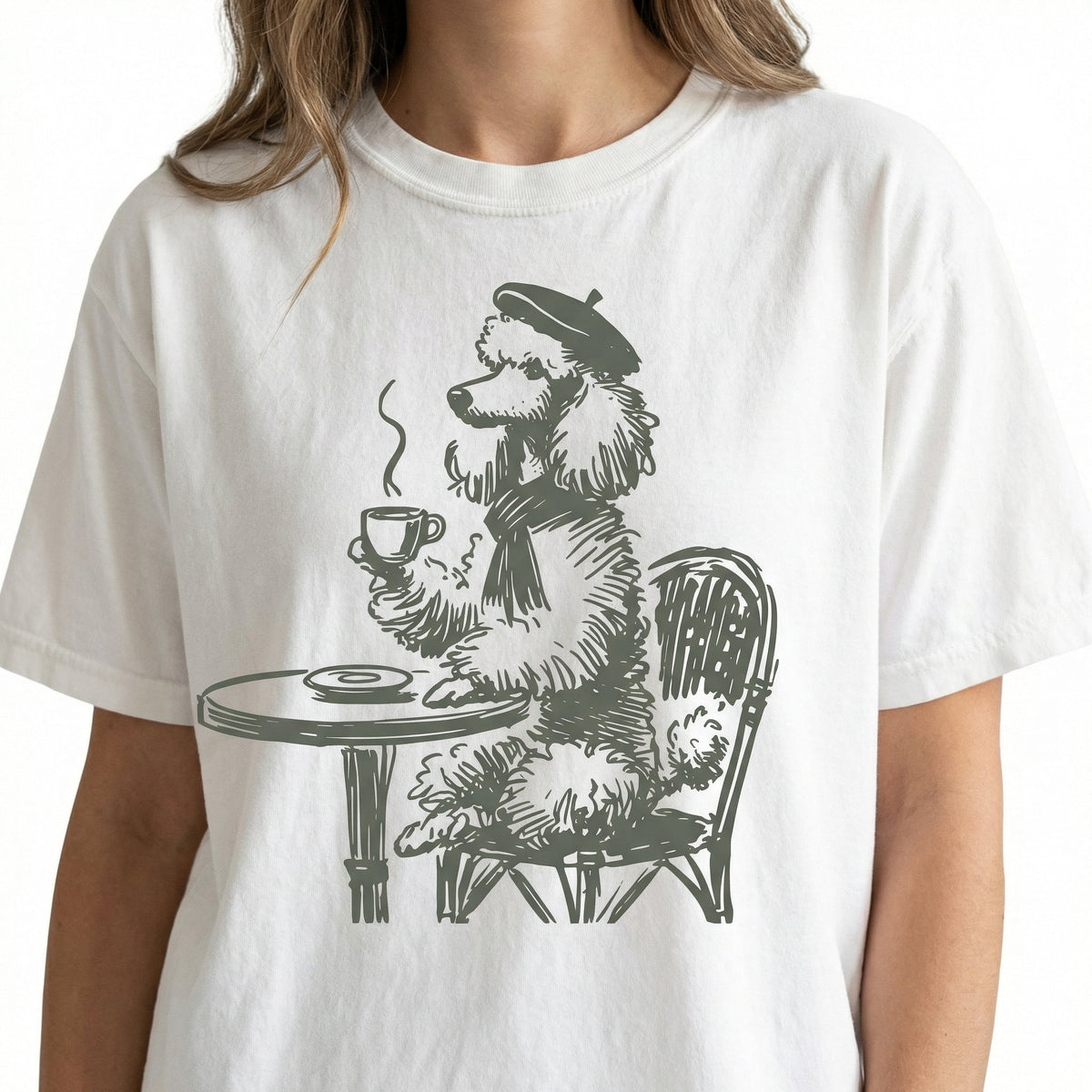 Vintage Poodle Paris T-Shirt – Funny French Dog Graphic Tee product image 1