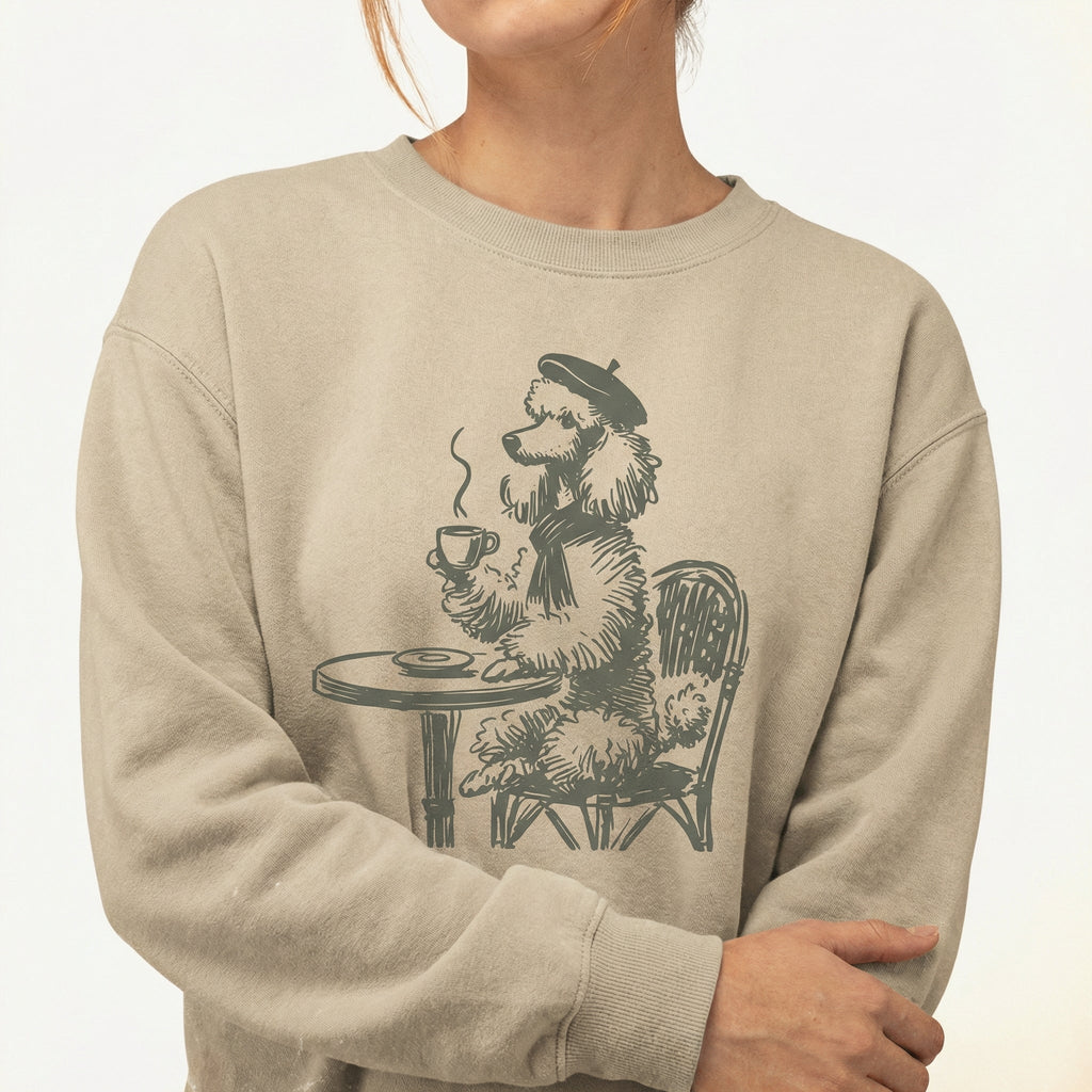 Vintage Poodle Paris T-Shirt – Funny French Dog Graphic Tee product image 5