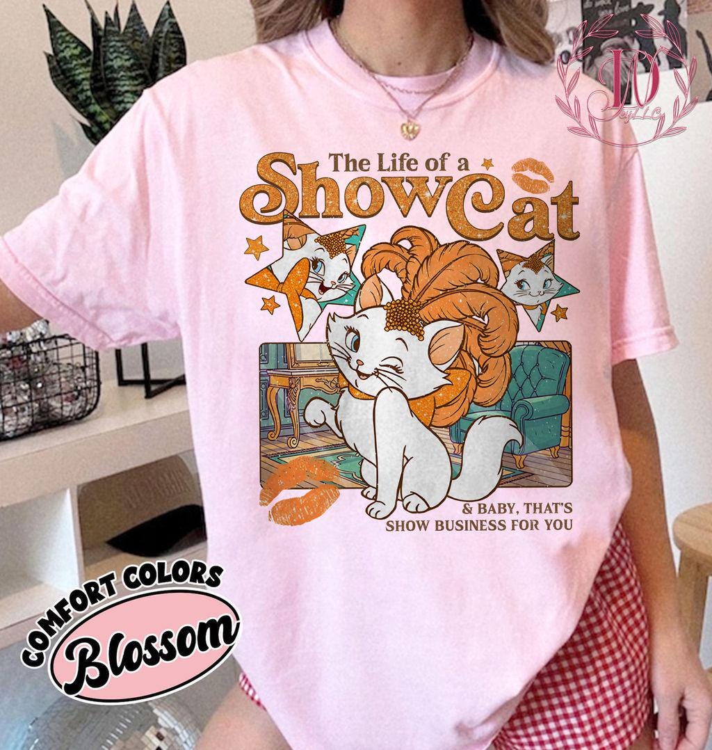 Vintage Life of a ShowCat Shirt – Showgirl Cat Tee – Retro product image 4
