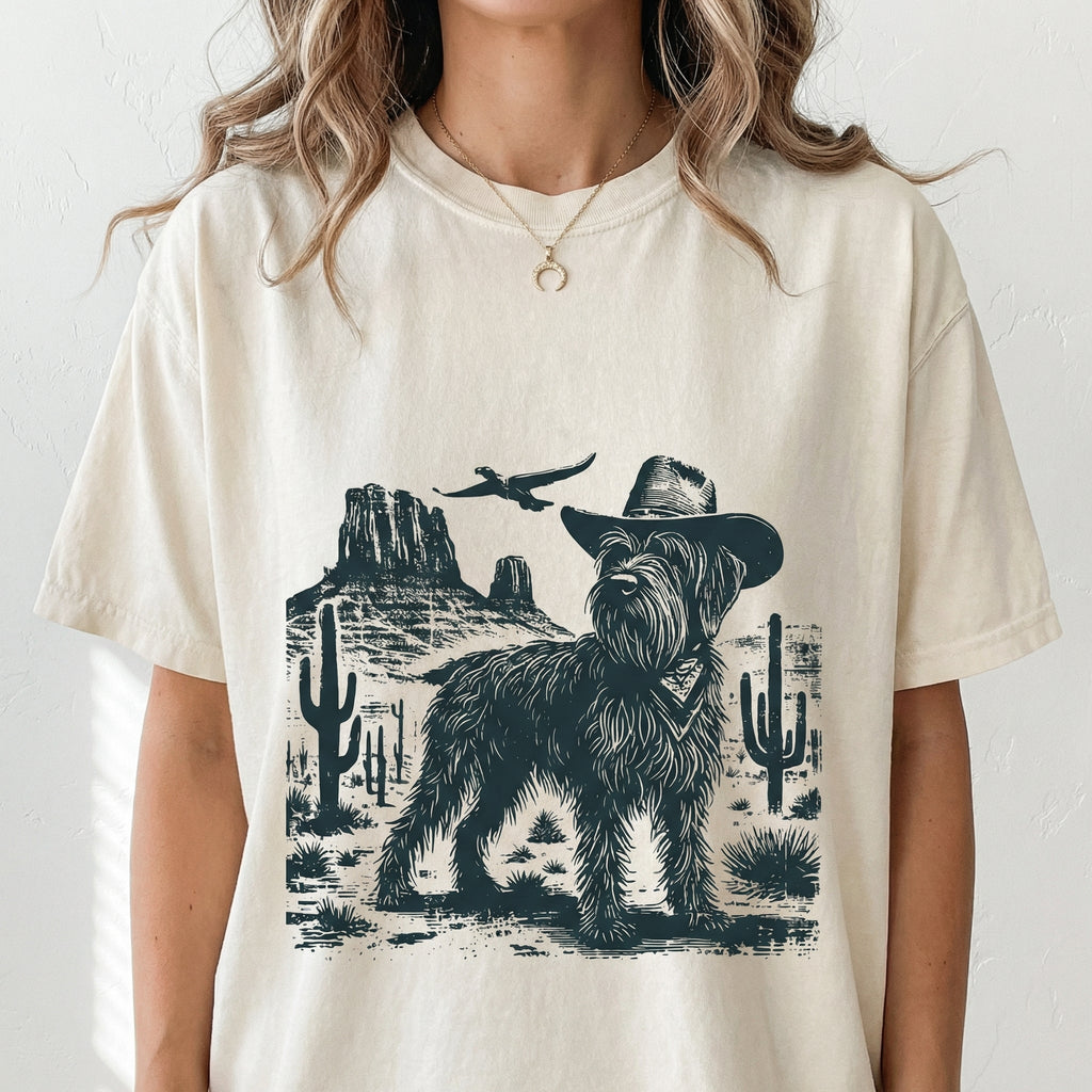 Vintage Wirehaired Pointing Griffon T-Shirt - Retro Cowboy product image 1
