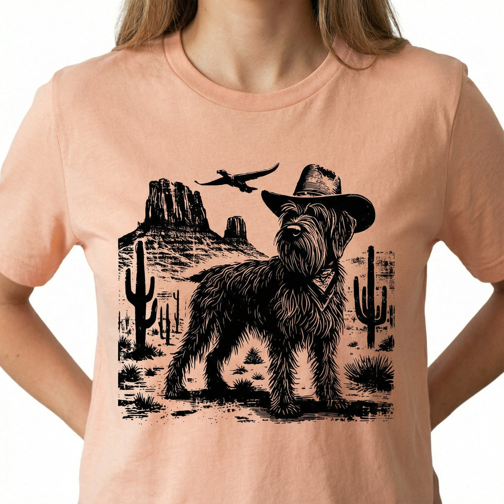 Vintage Wirehaired Pointing Griffon T-Shirt - Retro Cowboy product image 2