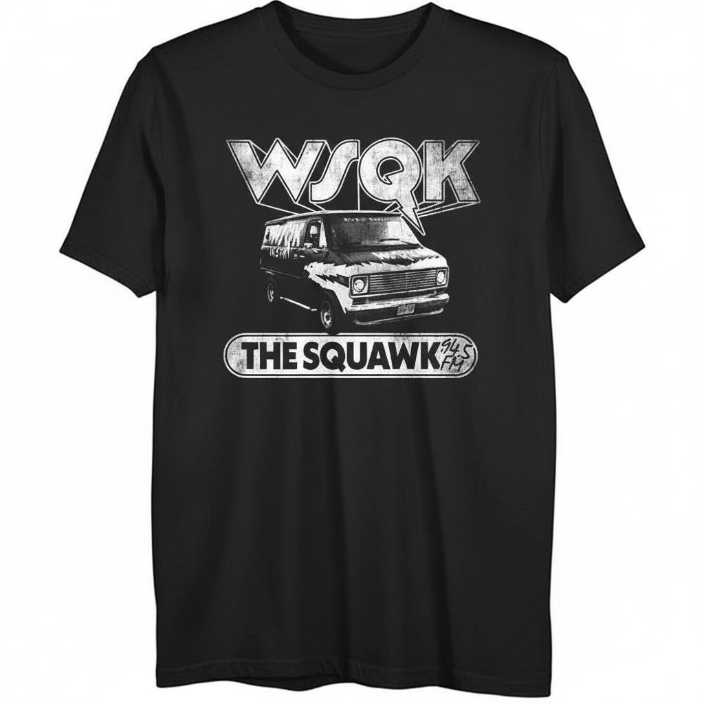 WSQK The Squawk Vintage Graphic Tee - Classic Sci-Fi product image 4